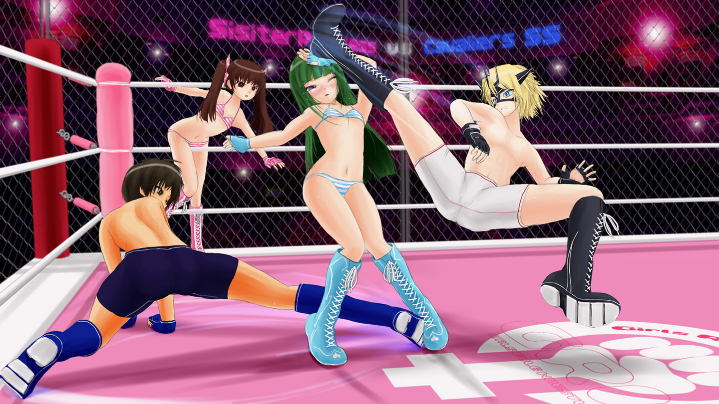 Lesbians hard core academy wrestling fan image